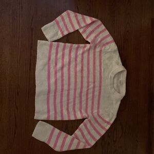 Crewcuts Pink and White Striped Sweater